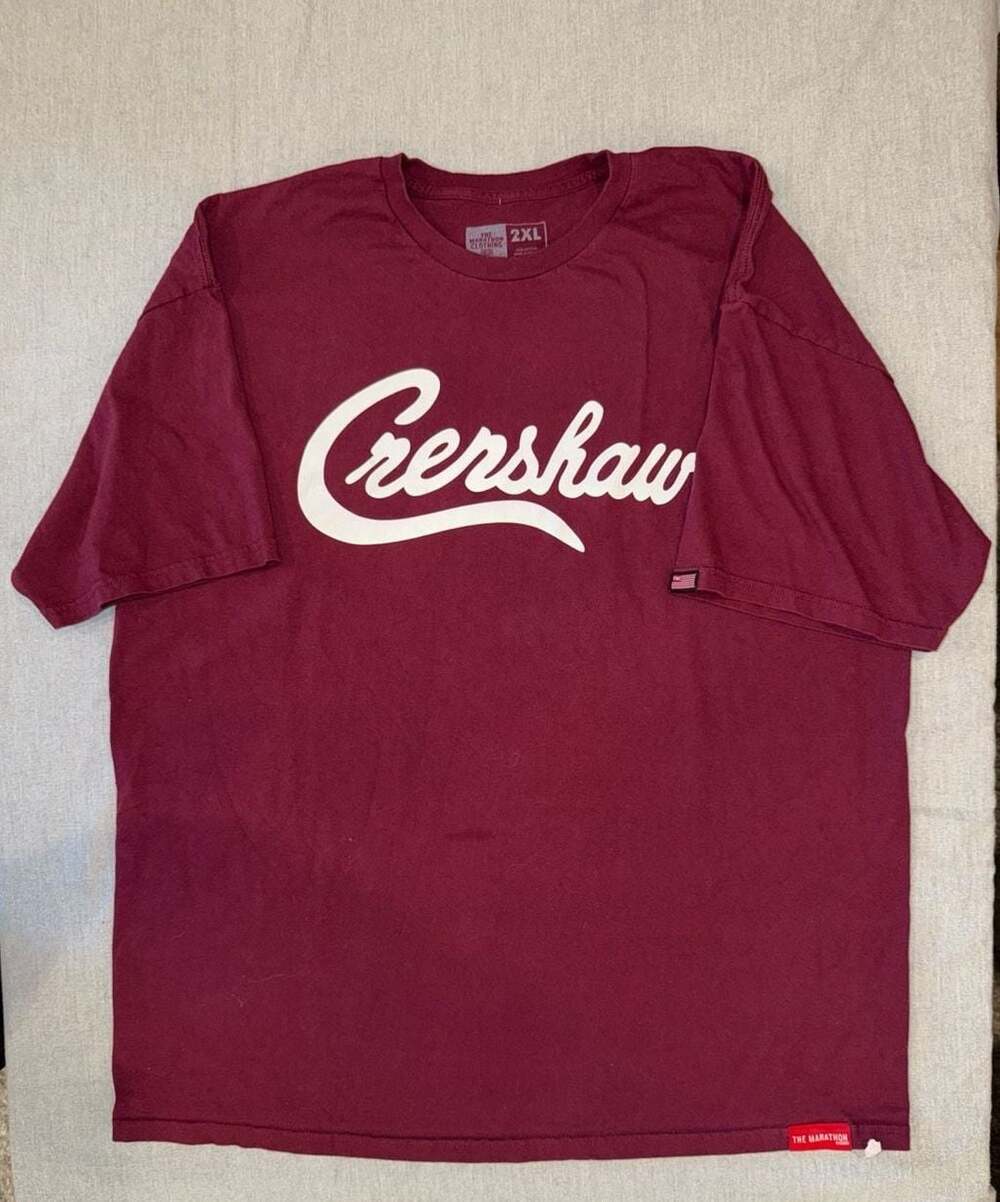 The Marathon Clothing Crenshaw Short Sleeve T-Shirt in Wine